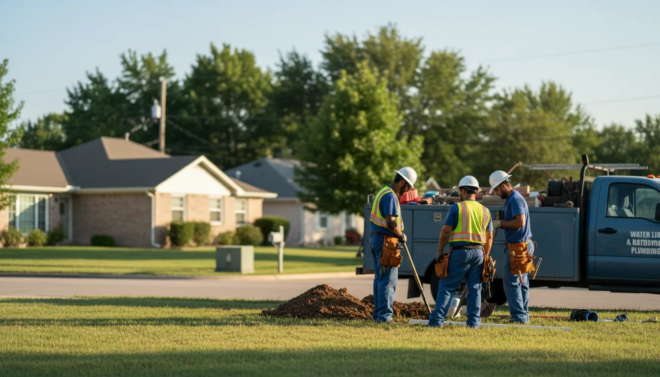 Residential water line and bathroom plumbing service in Hume, VA